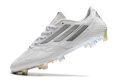 Adidas F50 Adizero Ghosted FG Firm Ground Soccer Cleats - White/Grey/Silver