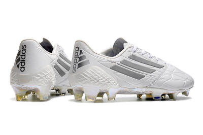 Adidas F50 Adizero Ghosted FG Firm Ground Soccer Cleats - White/Grey/Silver
