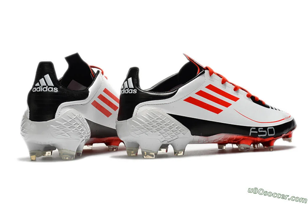 シューズ F50 GHOSTD  ADIZERO Adidas F50 Adizero Ghosted FG Soccer Cleats - White/Red/Black