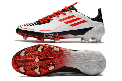 シューズ F50 GHOSTD  ADIZERO Adidas F50 Adizero Ghosted FG Soccer Cleats - White/Red/Black