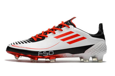 Adidas F50 Adizero Ghosted FG Firm Ground Soccer Cleats - White/Red/Black