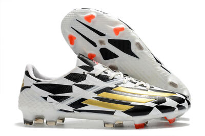 Adidas F50 Adizero Ghosted FG Firm Ground Soccer Cleats - White/Black/Gold
