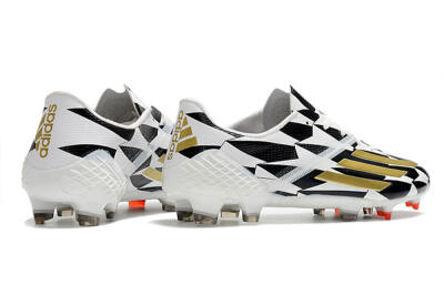 Adidas F50 Adizero Ghosted FG Firm Ground Soccer Cleats - White/Black/Gold