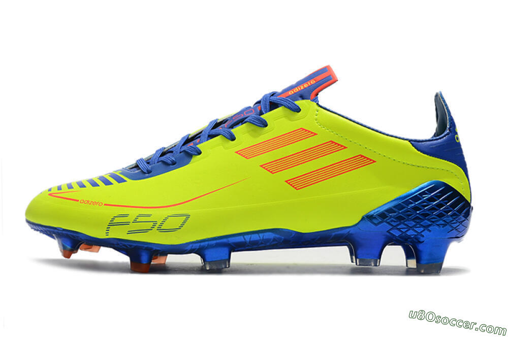 Adidas F50 Adizero Ghosted FG Firm Ground Soccer Cleats - Yellow/Red/Blue 2