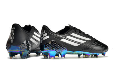 Adidas F50 Adizero Ghosted FG Firm Ground Soccer Cleats - Black/White/Gold