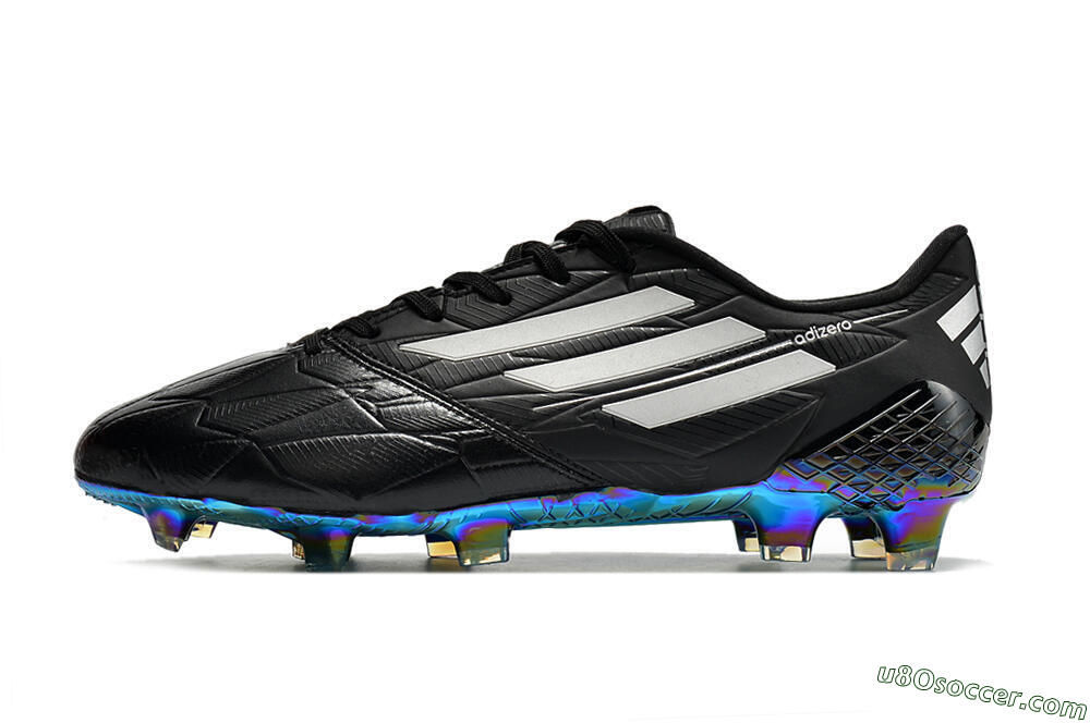 Adidas F50 Adizero Ghosted FG Firm Ground Soccer Cleats - Black/White/Gold 2