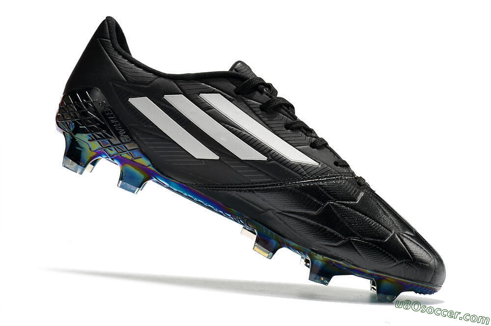 Adidas F50 Adizero Ghosted FG Firm Ground Soccer Cleats - Black/White/Gold 4