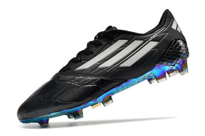 Adidas F50 Adizero Ghosted FG Firm Ground Soccer Cleats - Black/White/Gold