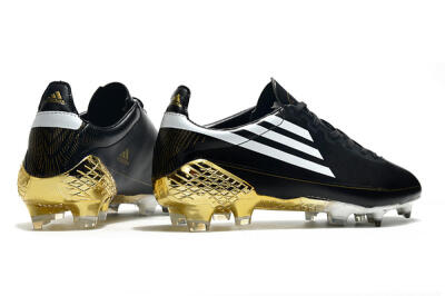 Adidas F50 Adizero Ghosted FG Firm Ground Soccer Cleats - Black/White/Gold
