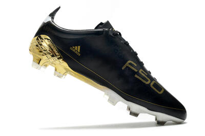 Adidas F50 Adizero Ghosted FG Firm Ground Soccer Cleats - Black/White/Gold