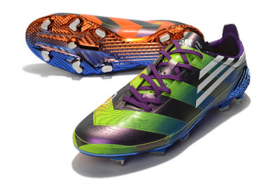 Adidas F50 Adizero Ghosted FG Firm Ground Soccer Cleats - Purple/Blue/Yellow