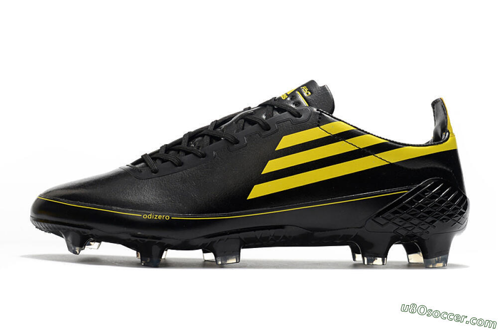 Adidas F50 Adizero Ghosted FG Firm Ground Soccer Cleats - Black/Yellow 2