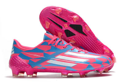 Adidas F50 Adizero Ghosted FG Firm Ground Soccer Cleats - Pink/White/Blue