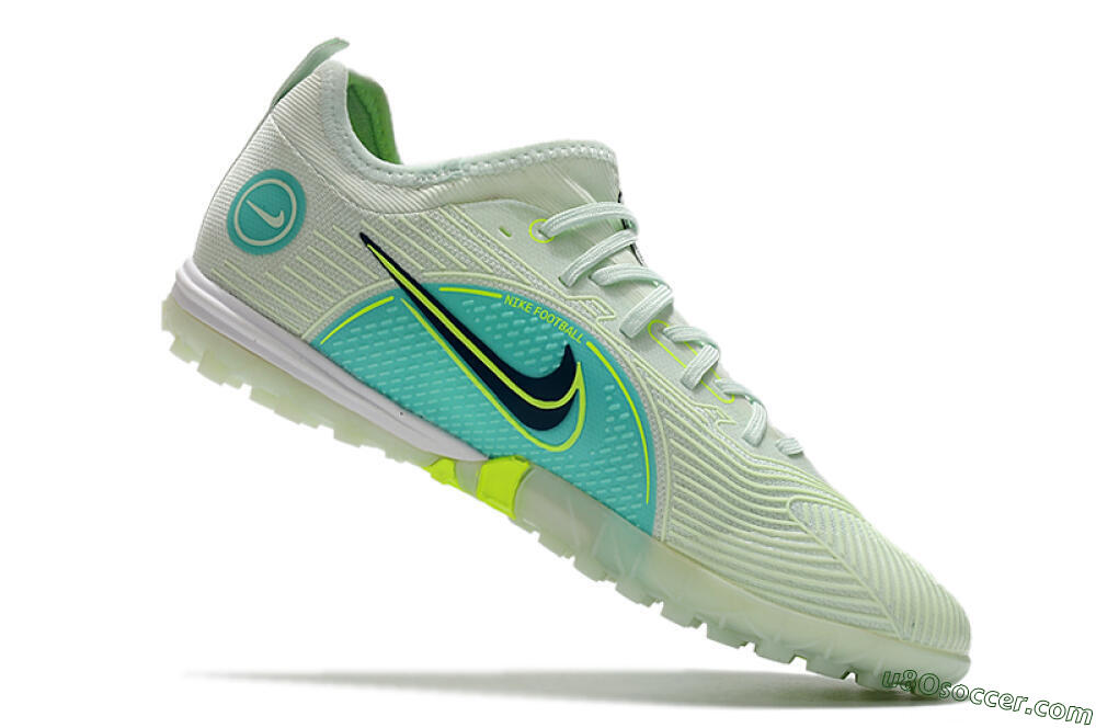 Nike Mercurial Vapor 14 Pro TF Artificial Turf Soccer Shoes - Yellow/Black/Jade 4