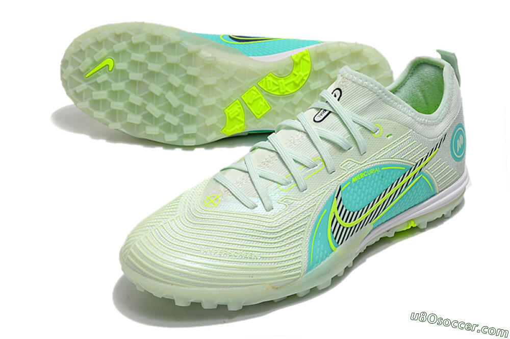 Nike Mercurial Vapor 14 Pro TF Artificial Turf Soccer Shoes - Yellow/Black/Jade 3