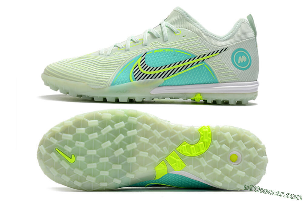 Nike Mercurial Vapor 14 Pro TF Artificial Turf Soccer Shoes - Yellow/Black/Jade 0