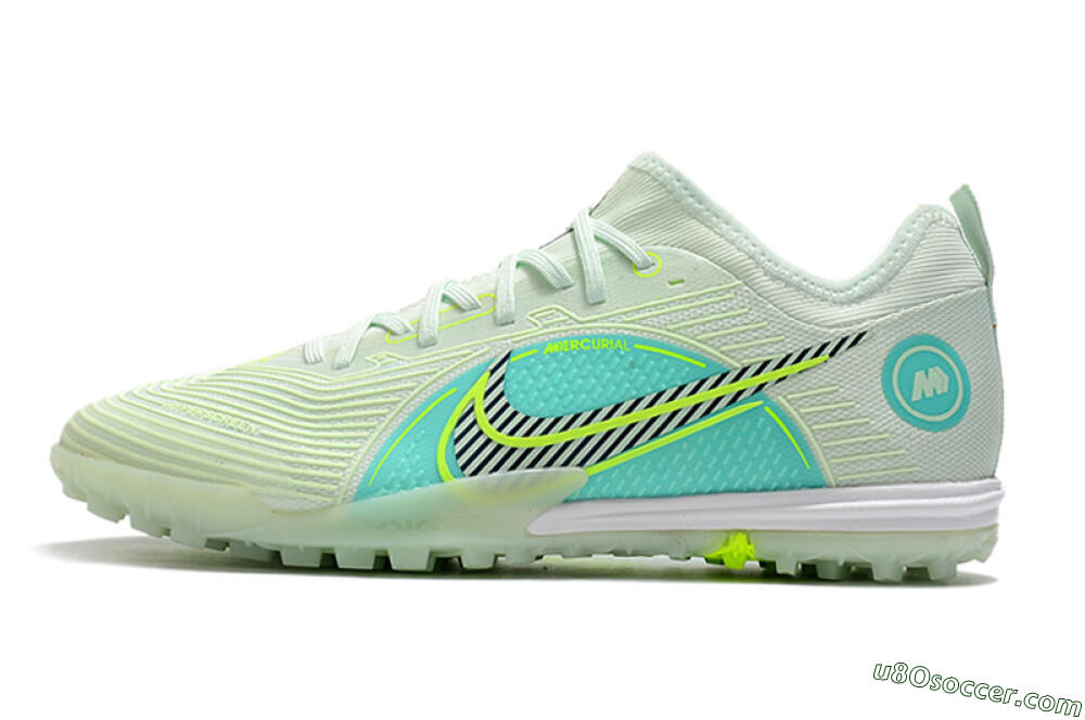 Nike Mercurial Vapor 14 Pro TF Artificial Turf Soccer Shoes - Yellow/Black/Jade 2