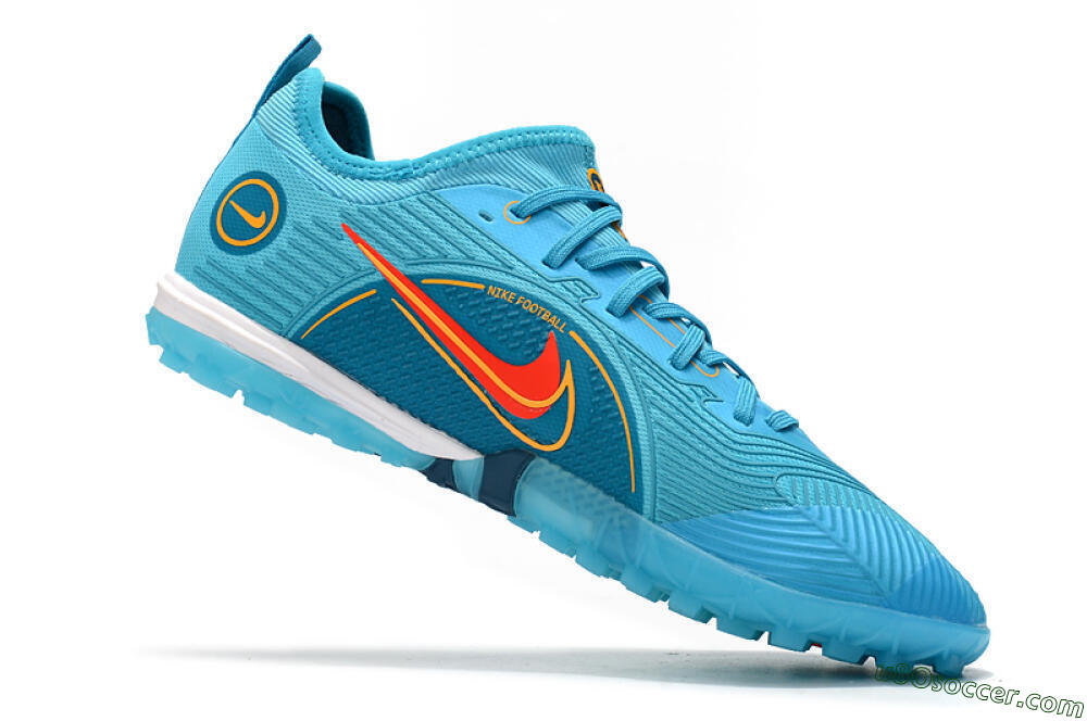 Nike Mercurial Vapor 14 Pro TF Artificial Turf Soccer Shoes - Jade/Yellow/Red 4