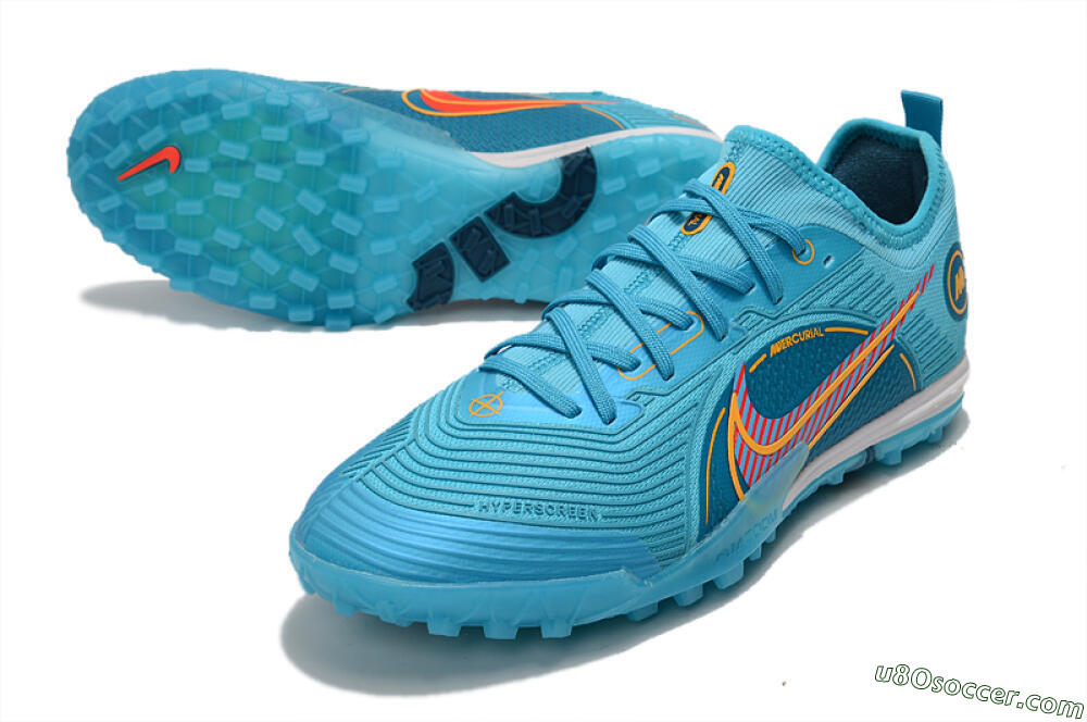 Nike Mercurial Vapor 14 Pro TF Artificial Turf Soccer Shoes - Jade/Yellow/Red 3