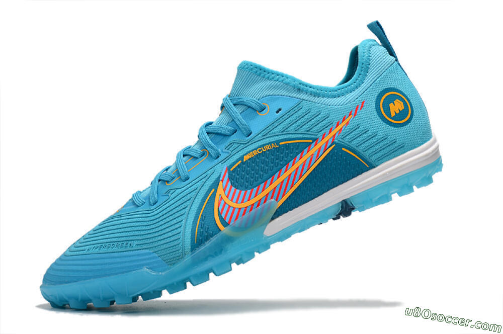 Nike Mercurial Vapor 14 Pro TF Artificial Turf Soccer Shoes - Jade/Yellow/Red 5