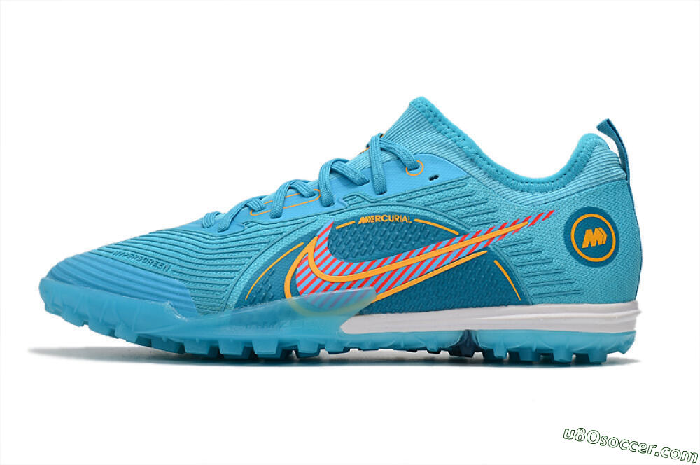 Nike Mercurial Vapor 14 Pro TF Artificial Turf Soccer Shoes - Jade/Yellow/Red 2