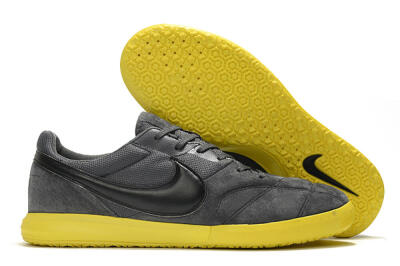 Nike Premier 2 Sala IC Indoor & Futsal Soccer Shoes - Grey/Black/Yellow