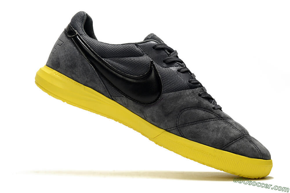 Nike Premier 2 Sala IC Indoor & Futsal Soccer Shoes - Grey/Black/Yellow 4