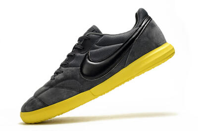 Nike Premier 2 Sala IC Indoor & Futsal Soccer Shoes - Grey/Black/Yellow