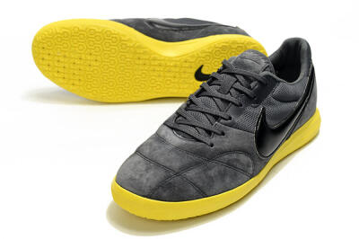 Nike Premier 2 Sala IC Indoor & Futsal Soccer Shoes - Grey/Black/Yellow