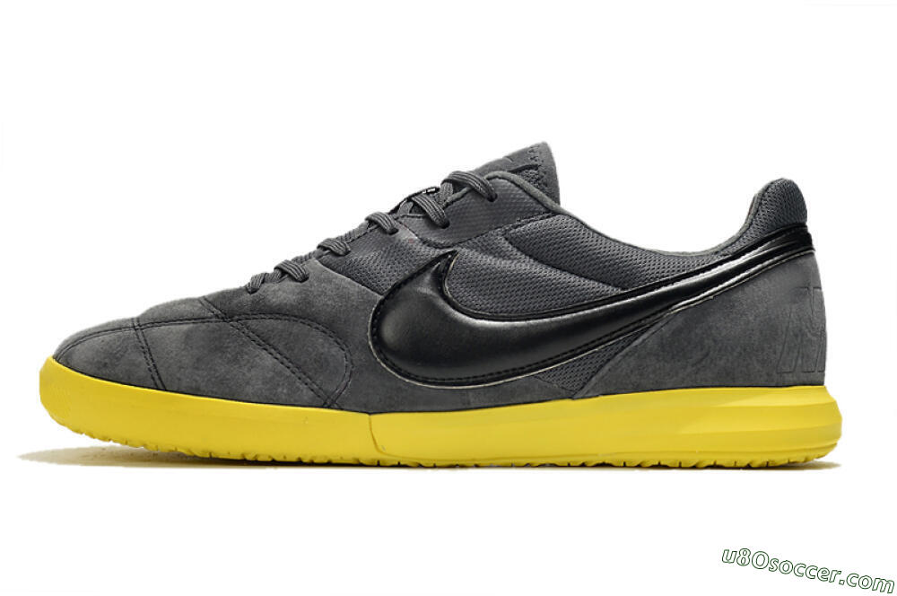 Nike Premier 2 Sala IC Indoor & Futsal Soccer Shoes - Grey/Black/Yellow 2