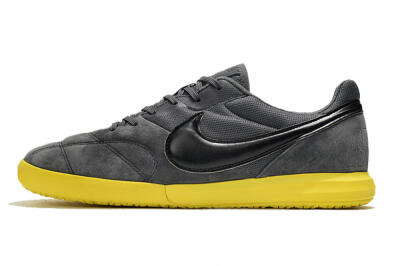 Nike Premier 2 Sala IC Indoor & Futsal Soccer Shoes - Grey/Black/Yellow