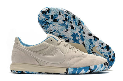 Nike Premier 2 Sala IC Indoor & Futsal Soccer Shoes - Beige/White/Blue
