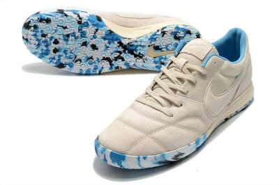 Nike Premier 2 Sala IC Indoor & Futsal Soccer Shoes - Beige/White/Blue