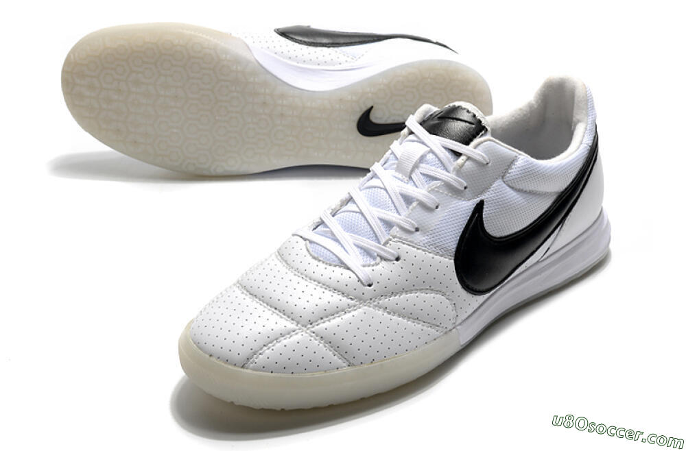 Nike Premier 2 Sala IC Indoor & Futsal Soccer Shoes - White/Black 3