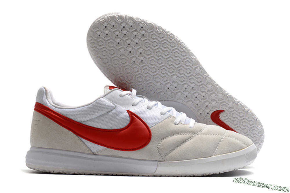 Nike Premier 2 Sala IC Indoor & Futsal Soccer Shoes - Grey/White/Red 1