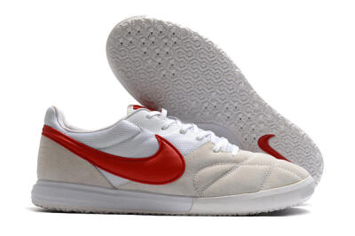 Nike Premier 2 Sala IC Indoor & Futsal Soccer Shoes - Grey/White/Red