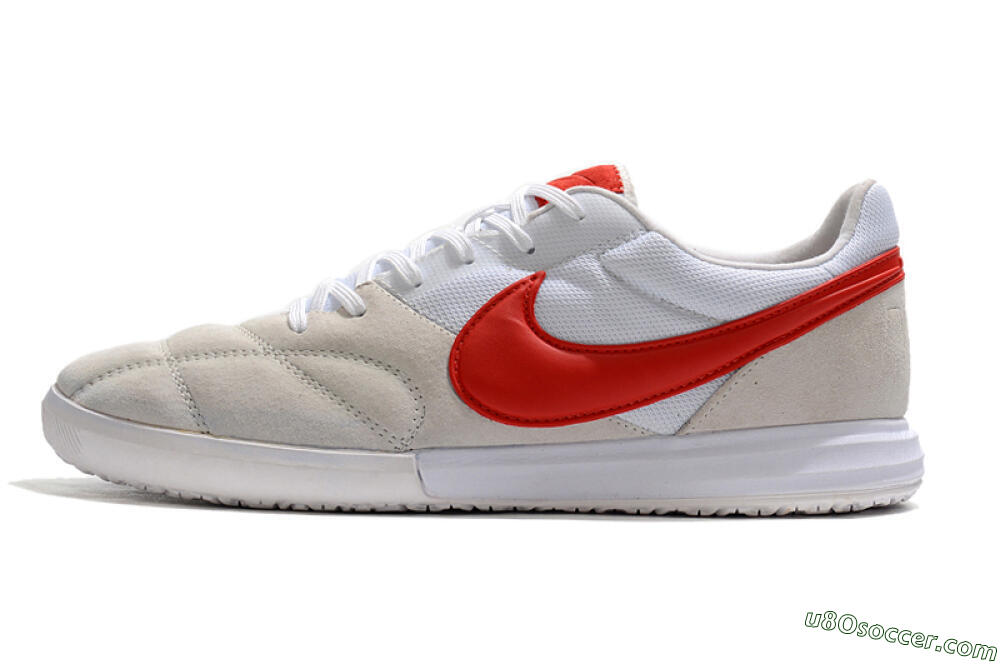 Nike Premier 2 Sala IC Indoor & Futsal Soccer Shoes - Grey/White/Red 2