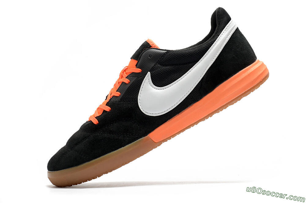 Nike Premier 2 Sala IC Indoor & Futsal Soccer Shoes - Black/White/Brown 5