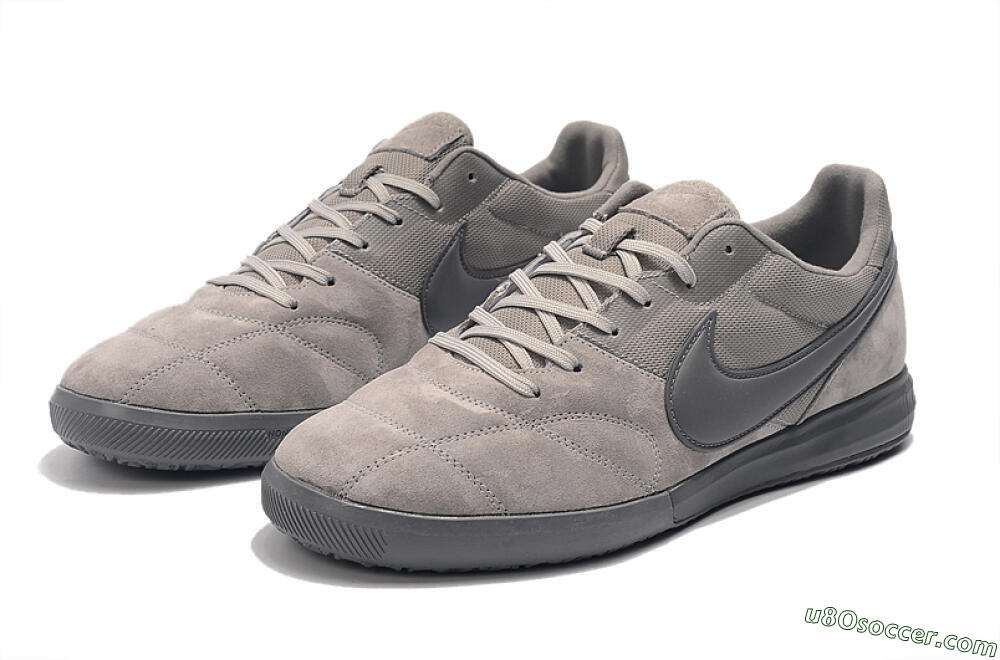 Nike Premier 2 Sala IC Indoor & Futsal Soccer Shoes - Grey/Grey 5