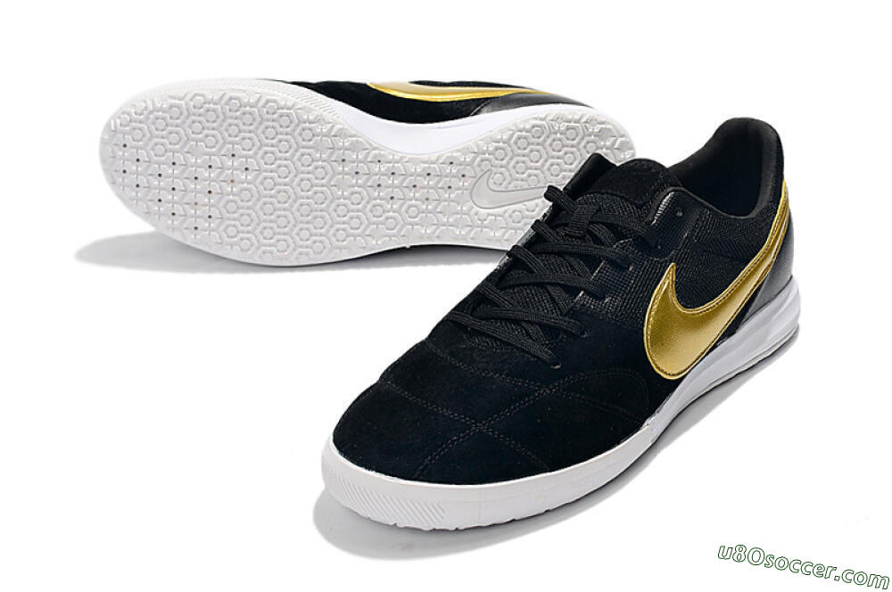 Nike Premier 2 Sala IC Indoor & Futsal Soccer Shoes - Black/Gold/White 3
