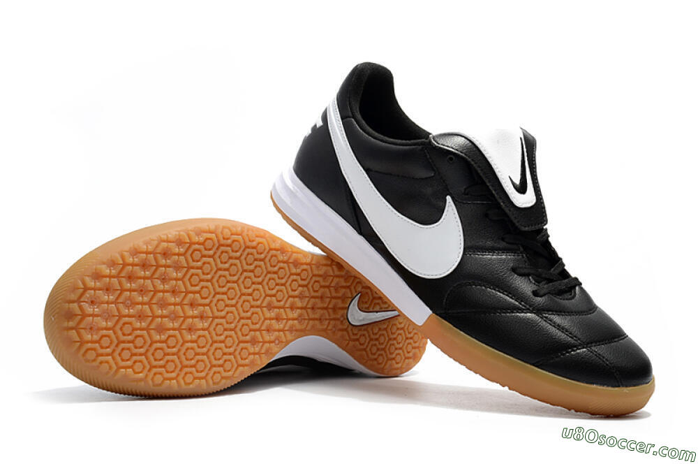 Nike Premier 2 Sala IC Indoor & Futsal Soccer Shoes - Black/White/Brown 4