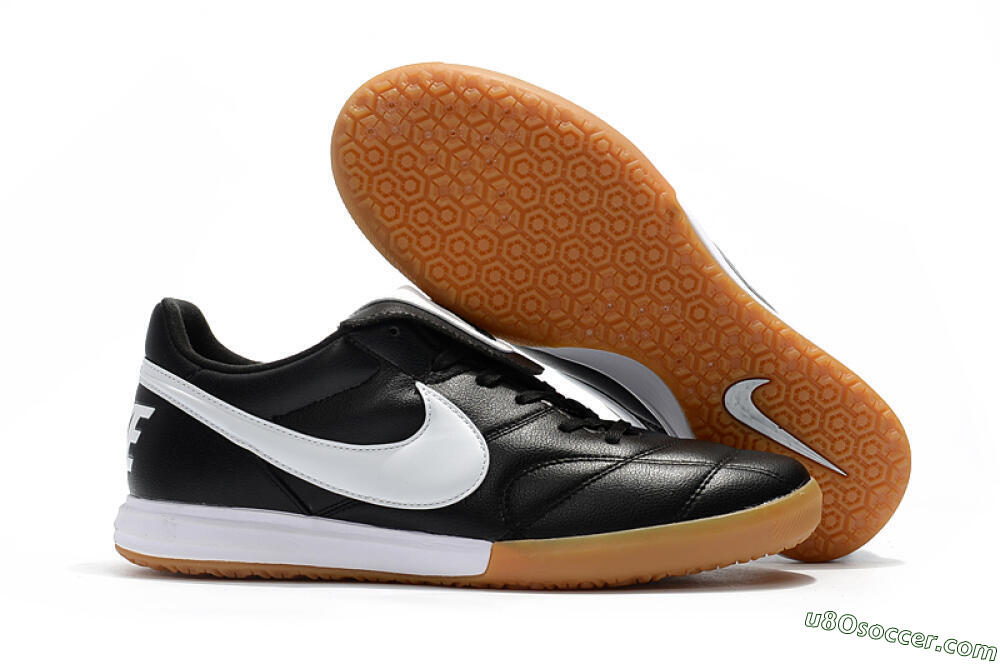Nike Premier 2 Sala IC Indoor & Futsal Soccer Shoes - Black/White/Brown 1