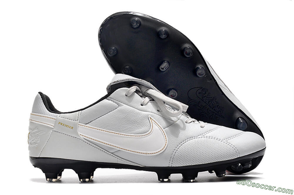Nike The Premier 3 FG Firm Ground Soccer Cleats - Grey/White/Black 1