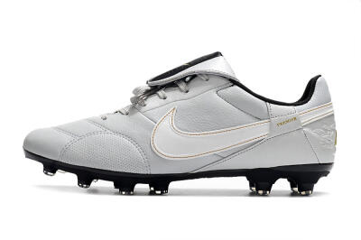 Nike The Premier 3 FG Firm Ground Soccer Cleats - Grey/White/Black