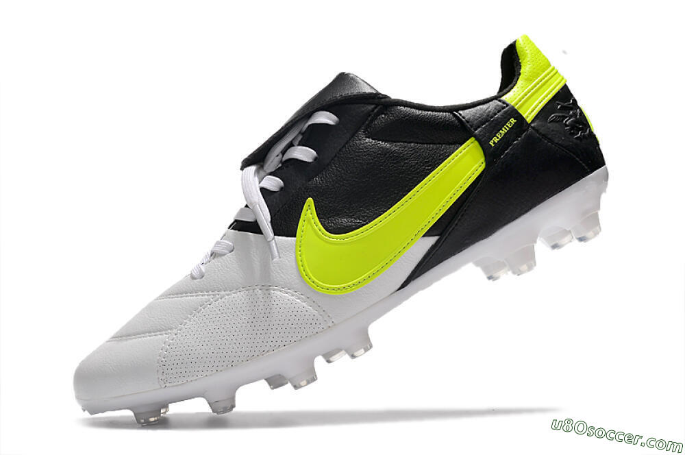 Nike The Premier 3 FG Firm Ground Soccer Cleats - White/Yellow/Black 5