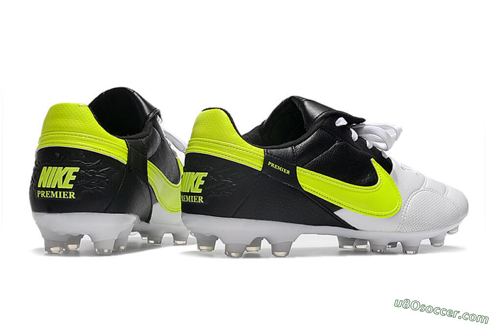 Nike The Premier 3 FG Firm Ground Soccer Cleats - White/Yellow/Black 6