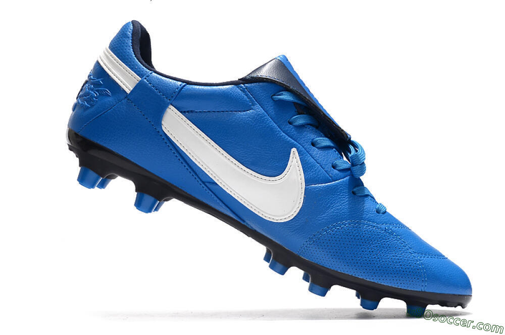 Nike The Premier 3 FG Firm Ground Soccer Cleats - Blue/White/Black 4