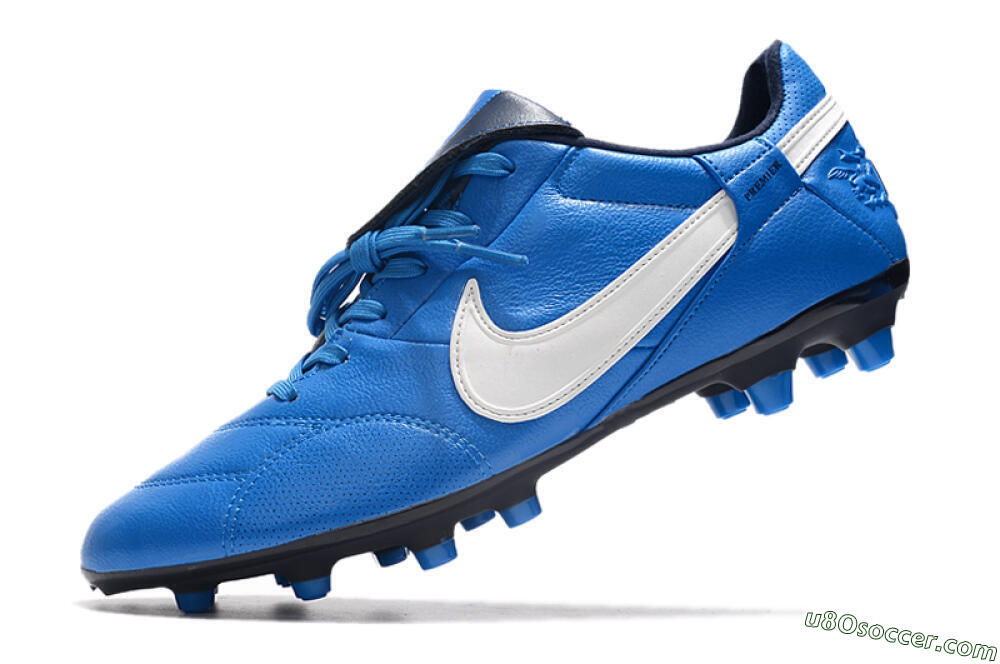 Nike The Premier 3 FG Firm Ground Soccer Cleats - Blue/White/Black 5