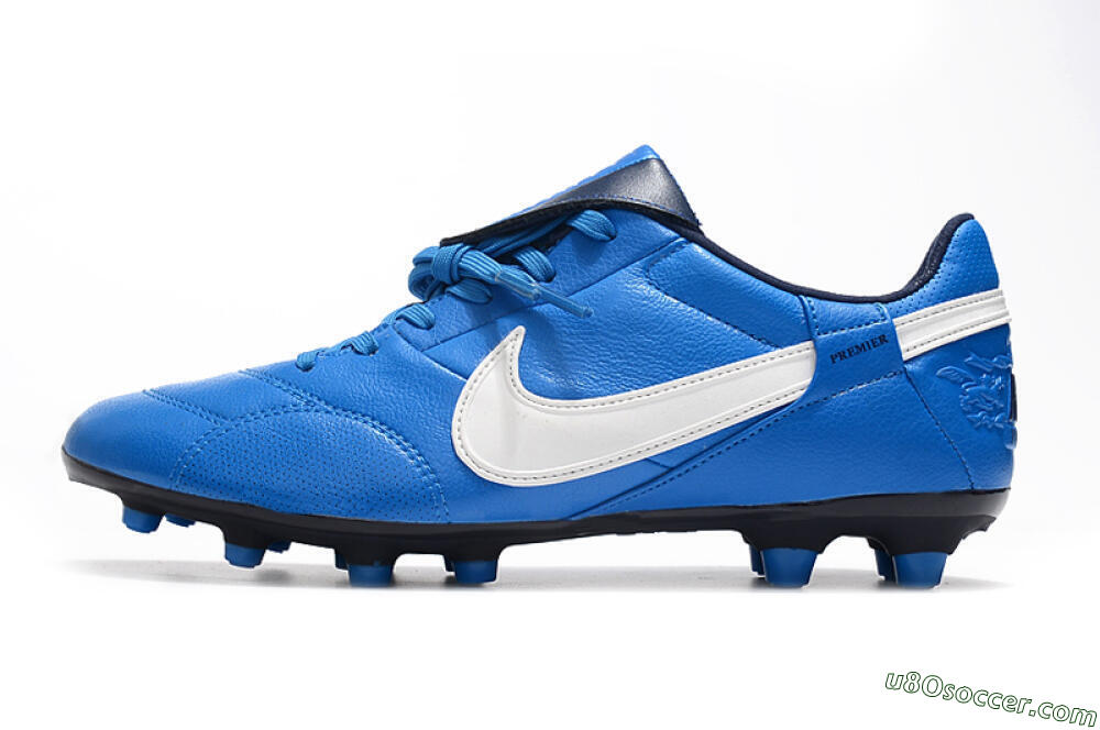 Nike The Premier 3 FG Firm Ground Soccer Cleats - Blue/White/Black 2