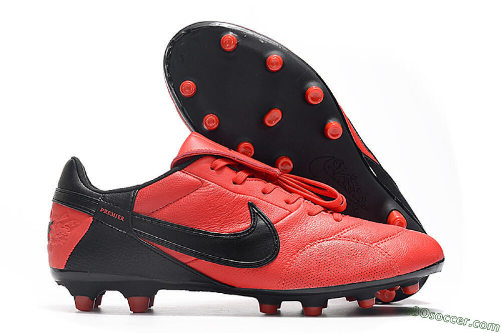 Nike The Premier 3 FG Firm Ground Soccer Cleats - Red/Black 1